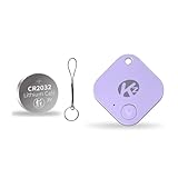 KZO Air Tracker Tag Bluetooth Schlüsselfinder 1 Pack, iOS & Android APP, Telefonfinder, In der Nähe Finden, Lauter Klingelton, für Schlüssel/Brieftasche/Taschen, Lila