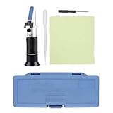 Louttary Refraktometer für Honig mit ATC Refraktometer für Honigfeuchtigkeit, multifunktionales manuelles Multimeter für Frostschutz und Gefrierpunkt