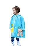 Regenponcho Fahrrad Kinder Leichte Cartoon Dinosaurier Regenanzug Wiederverwendbar Regenjacke Unisex Regenschutz Regen Poncho Outdoor Wasserdicht Mit Kapuze Regencape Für Camping Wandern Reisen