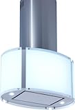 refsta ROK, Design Inselhaube, 9107, 70cm, Glas, Edelstahl, Ambientebeleuchtung, LED, 3 Stufen, Softtouch Knöpfe, 605m³/h