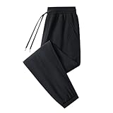 Jogginghose Herren Sport, Lang Trainingshose Herren, Elastische Pants Taille Freizeithose Stretch Sweatpants Mode Hosen Modern Hose Bequem Winterhose Soft Herrenhose Für Zu Hause Und Unterwegs