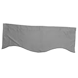 HOLIDYOYO Verdunkelnder Kurzvorhang Valance für Fenster Küche Schlafzimmer Wohnzimmer Blickdicht Einfarbig Leicht zu Installieren Vielseitig Einsetzbar Maße Tiefgrau