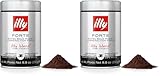 illy, Gemahlener Kaffee für Espresso FORTE, 100% Arabica mit Intensivem Röstbrot-Aroma und Einem Nachgeschmack von Zartbitterschokolade, Kräftiger Geschmack, 1 Dose mit 250g (Packung mit 2)