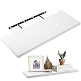 Peygre 40cm Wandregal ，Regal Weiß,Schweberegal für Wände, Holz Wand Regalbrett Weiß, dekorative Wand Regale Weiss, Wall Shelf Wandboard, Floating Shelves für Küche Büro Schlafzimmer Wohnzimmer
