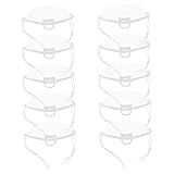 PHENOFICE 10 Stück Transparenter Spuckschutz Wiederverwendbar Beschlagfrei Für Restaurants Küchen Veranstaltungen Kochmaske Schützt Vor Speichel Und Tröpfchenspritzern
