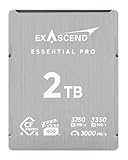 Exascend Essential Pro CFexpress 4.0 Typ B Speicherkarte, 2 TB, Lesen bis zu 3750 MB/s, Schreiben bis zu 3350 MB/s, VPG400