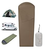 Baumwolle & Spandex Hüttenschlafsack - 210cm Schlafsack Liner, Tragbarer Schlafsack Innenliner | faltbar, abnehmbar, waschbar, hochelastisch, ideal für Camping, Trekking, Wandern, Outdoor-Reisen