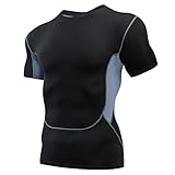 Fit Shirt Herren Sportkleidung Stretch Oberteile Workout Schnelltrocknend Sport T Shirts Comfort Kurzarm-Oberteil Sport Trikot für Running Workout Bodybuilding