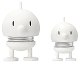 Hoptimist Soft Bumble Set Wackelfigur & Glücksbringer, Skandinavische Deko Figuren für Wohnzimmer, Schreibtisch, Büro, Bürodeko & Lustige Kleine Geschenke, X-Small/Small, Weiß