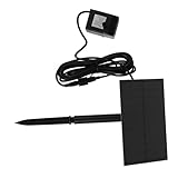 Hemobllo Brunnen Luft Pools Wasserfontänen Aquarium Solarbetriebene Wasserpumpe Teiche Badegarten Solarwasserpumpe Wasserspender Tank Solar- Schwimmbad Gartendekoration Black