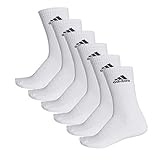 adidas 6 Paar Performance CUSHIONED CREW 3p Tennissocken Sportspocken Unisex, Farbe:White, Socken & Strümpfe:46-48