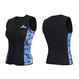 Owntop Neoprenanzug Oberteil Frauen | 3mm Thermische Ärmellose Neoprenweste | Neoprenanzug Jacke | Warm Bequem | Surfen Schnorcheln Schwimmen Tauchen | Damen Rot M