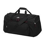 LONALIA Sporttasche Reisetasche Herren Groß 55L - Weekender Gym Bag Fitness Tasche für Sport Training Urlaub Fußball (Schwarz)