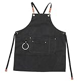BESTYASH Hochwertige Canvas Schürze für Männer und Frauen mit Verstellbarem Kreuzgurt Design für Friseure und Kreative Arbeiten