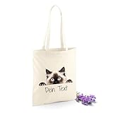 GRAZDesign Geschenke für Katzenliebhaber Stofftasche Katze Stoffbeutel Bedruckt Damen Umhängetasche Shopper Einkaufstasche Mama Geschenke Geburtstag