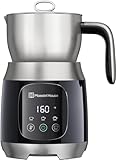 Maestri House 4-in-1 600ml Elektrischer Milchaufschäumer, Spülmaschinenfester Milchdampfer aus Edelstahl mit Variabler Temperatur und Schaum, Speicherfunktion für Latte Cappuccino, Heiße Schokolade