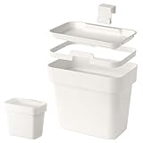 Abfalleimer zur Wandmontage, Mülleimer über der Tür, an der Tür montierter Mülleimer mit Deckel | Platzsparender Küchenmülleimer für Schränke, Tische, Schreibtische, Nachttische