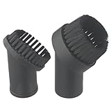 Opatiny Staubsauger-Staubbürste, 32 mm Durchmesser, kompatibel mit 3,2 cm Rohren, 2 Stück, weiche Rosshaar-Rundbürste für Möbel und Autoinnenräume