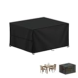 LAMUNI Abdeckhaube Gartenmöbel 120x80x75cm Tisch Abdeckung Gartentisch Wasserdicht Abdeckplanen für Gartenmöbel Plane 420D Oxford Gewebe Schutzhülle für Gartenmöbel, Loungemöbel, Rattanmöbel