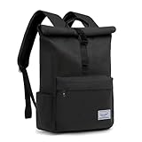 TANTOMI Rucksack Damen Herren, Rucksack Laptop Tasche 15,6 Zoll, Laptop Rucksack Damen Herren weit öffenbar, Rolltop Rucksack wasserdicht,Backpack Daypack für Schule,Fahrradfahren,Freizeit und Reise.