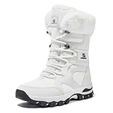 HOBIBEAR Damen Schneestiefel Winterstiefel Outdoor Warm Gefütterte Snow Boot Wasserdicht Wanderstiefel 37-44