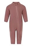 Mikk-line WALKOVERALL 74 Burlwood | Wollwalk Overall für Baby und Kleinkind | Schlafanzug Aus Wolle | 95% Wolle - 100% Mulesingfrei Merinowolle | Ohne Füße