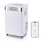 Luftentfeuchter, BLITZHOME 20L/24H Entfeuchter Elektrisch für ca.30m², WiFi App-Steuerung, 4,5L Tank, LED-Anzeige,Timer, Ionen, Schlafmodus, Kindersicherung, Raumentfeuchter für Home Keller Wohnung