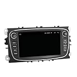 KOPHENIX Fit for Ford Focus Mondeo C-max s-max for Android-Autoradio Autoradio 7 '' Auto Multimedia-Spieler GPS WiFi MP5. Bluetooth FM. (Color : Black no camera)