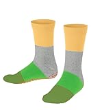 FALKE Unisex Kinder Hausschuh-Socken Summer K HP Baumwolle rutschhemmende Noppen 1 Paar, Gelb (Banana 1410), 23-26