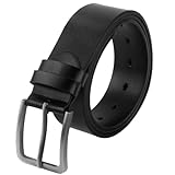 Gürtel Herren Vollledergürtel Aus Rindsleder, 3,8 cm Breiter Ledergürtel Für Jeans Und Anzug, Kürzbar Für Individuelle Passform