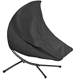 Hängeliege Abdeckung, 600D Schutzhülle für Schwingliege, Schwebeliege Abdeckhaube Wasserdicht mit Schnallenriemen, Gartenmöbel Abdeckung für Hängeliege - Schwarz(200*120*200cm)