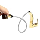 Pull Out Badezimmer Wasserhahn, Waschtischarmatur Ausziehbar Brause Wasserhahn Bad Waschbecken Mischbatterie mit Dual Water Outlet Modi