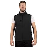 BWOLF GRIN Softshell Weste Herren Outdoor Softshellwesten Weste Softshell Herren (DE/NL/SE/PL, Alphanumerisch, S, Regular, Regular, Schwarz)