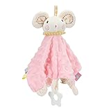 Baby-Sicherheitsdecke, weiche und niedliche Cartoon-Rosa-Maus-Sicherheitsdecke, Baby-Kuschel-Plüsch-Tierdecke, Früherziehungsspielzeug für Jungen und Mädchen