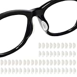 JchEnye 30 Paare Silikon Nasenauflagen, 1,0 mm Nasenauflagen, geeignet für alle Brillen, Selbstklebende, rutschfeste Selbstklebende Nasenauflagen (transparent)