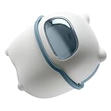 TOBBOMEY Mini Desktop Mülleimer mit Deckel Cartoon Bär Design Kompakter Tischabfalleimer mit Klappbarem Deckel Geruchshemmender Kleiner Behälter für Büro Kinderzimmer und Schreibtisch