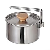 Robuster tragbarer Wasserkocher mit 1 Liter Fassungsvermögen und breitem Griff, ideal für Camping und Reisen