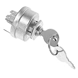 DIKACA Rasenmäher -startschalter Zündkit -verfolgung Motorrad-zündschlüssel Fahrzeug Zündschalter Rasenmäherzündungsteile Ersatz-zündschalter Motor Starten Knopf Zündschloss Silber Kupfer