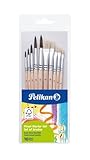 Pelikan Pinsel Starter-Set mit 5 Haar- und 5 Borstenpinseln, für die Schule, 10 Stück