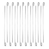 OSALADI 16 Stück Flache Grillspieße aus Edelstahl Rostfrei Rutschfest für Grill Fleisch Gemüse Camping Outdoor