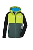 killtec Jungen Softshelljacke/Outdoorjacke mit Kapuze KOS 137 BYS SFTSHLL JCKT, lime, 152, 42999-000