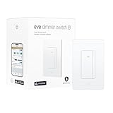 Eve Dimmer Schalter (Matter) - Smart Dimmer Schalter, für Apple Home/Alexa/Google Home/SmartThings; für einpolige & 3-Wege-Schalter; Gewinde, benötigt Gewinderand-Router und Neutraldraht