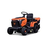 FUXTEC Rasentraktor FX-RMT84M, Aufsitzmäher mit 83cm Schnittbreite, 6-stufige Schnitthöhenverstellung, kraftvoller Benzinmotor, Grasfangkorb 280L, Rückwärtsmähfunktion