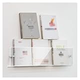 Stora Zeitschriftenhalter aus Acryl, zur Wandmontage, 100,1 cm, stilvoller Literaturnizer, platzsparendes Bücherregal für Zuhause und Büro