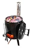 Gulaschkanone/Eintopfofen | Draußen Kochen | Mobile Kochmöglichkeit | 15 L | Gartenparty | Wintergrill | Krisenvorsorge