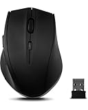 Speedlink CALADO Silent Mouse - kabellose leise Maus für PC, Notebook, mit USB Nano Empfänger, bis 1600dpi, Funkmaus für Büro und Office, lautlose Tasten, ohne Kabel, schwarz