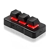 PCsensor USB Mini Keyboard 3 Tasten Mini Tastatur Wireless USB 2 in 1 Mechanische Gaming Tastatur Hot Key Customized Programm mit RGB Led für Gaming OSU Büro Arbeit