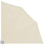 Deuba® Balkonfächer Sichtschutz inkl. Abdeckung 140x140cm Wetterfest UV-beständig Faltbar Terrasse Seitenmarkise Sonnenschutz Wandhalterung Beige