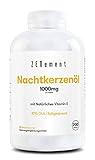 Nachtkerzenöl, 200 Softgel-Kapseln, Hochdosiert mit 2000 mg je Tagesdosis | Premium: 10% Gamma-Linolensäure GLA, mit natürlichem Vitamin E & kaltgepresst | Zenement