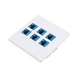 Operitacx Steckdose Für Netzwerkkabel Netzwerkleitungssteckdose Abnehmbare Wandplatte Mit Buchse Und Buchse Buchse-buchse-ethernet-frontplatte Cat-6-ethernet-wandanschlussfeld STK Weiß